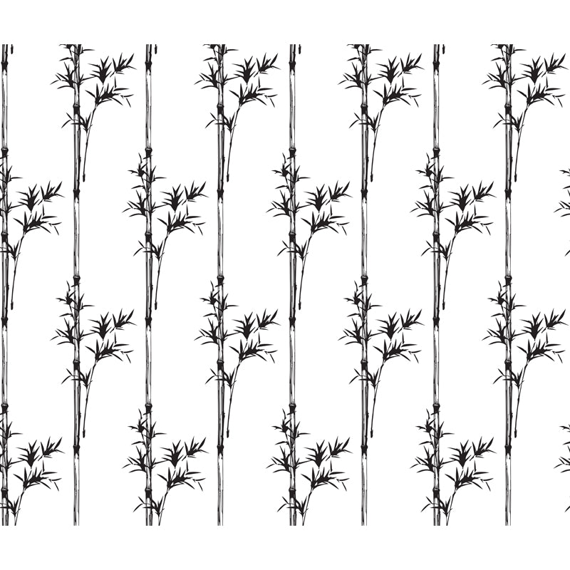 Stain-Proof Bamboo Wall Mural Non-Woven Textured Botany Wall Decor for Guest Room Clearhalo 'Wall Decor' 'Wall Mural' 1864094