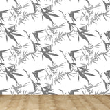 Stain-Proof Bamboo Wall Mural Non-Woven Textured Botany Wall Decor for Guest Room Clearhalo 'Wall Decor' 'Wall Mural' 1864097