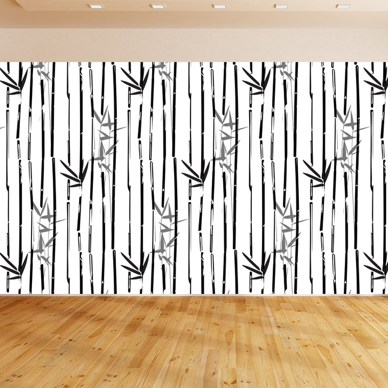 Stain-Proof Bamboo Wall Mural Non-Woven Textured Botany Wall Decor for Guest Room Clearhalo 'Wall Decor' 'Wall Mural' 1864102