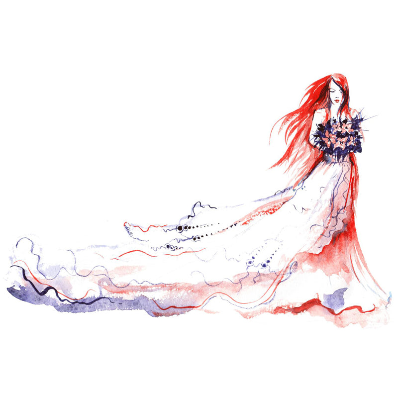 Huge Fashion Girl Mural Decal Bedroom Figure Wall Art in Pastel Color, Stain Resistant Clearhalo 'Wall Decor' 'Wall Mural' 1864119