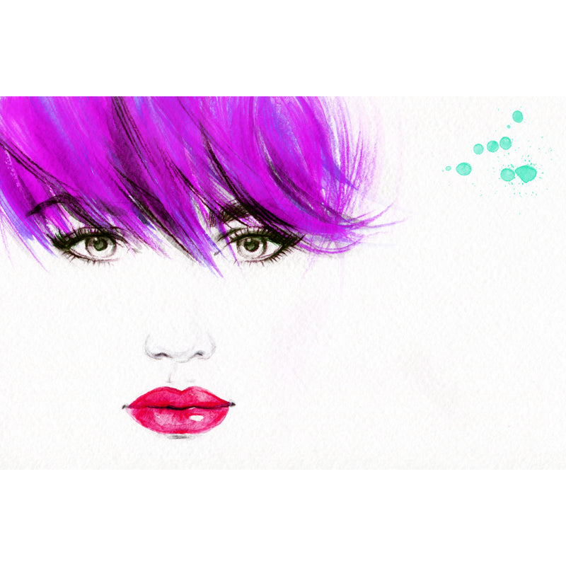 Huge Fashion Girl Mural Decal Bedroom Figure Wall Art in Pastel Color, Stain Resistant Clearhalo 'Wall Decor' 'Wall Mural' 1864129