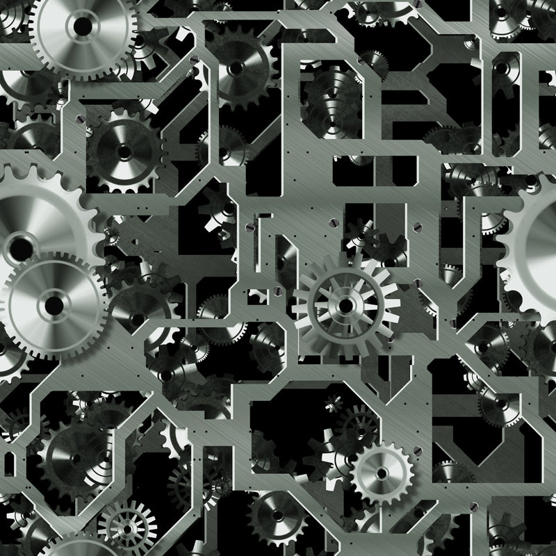 Photograph Metal Gear Mural Decal Modern Non-Woven Textured Wall Covering in Pastel Color Clearhalo 'Wall Decor' 'Wall Mural' 1864199