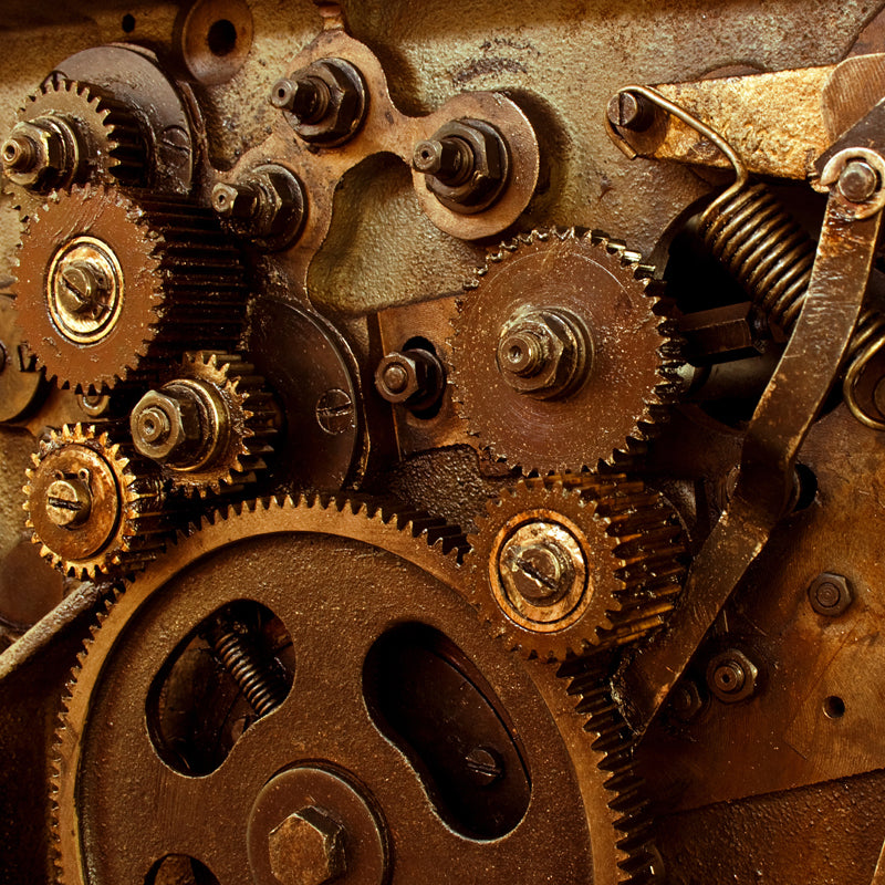 Photograph Metal Gear Mural Decal Modern Non-Woven Textured Wall Covering in Pastel Color Clearhalo 'Wall Decor' 'Wall Mural' 1864204