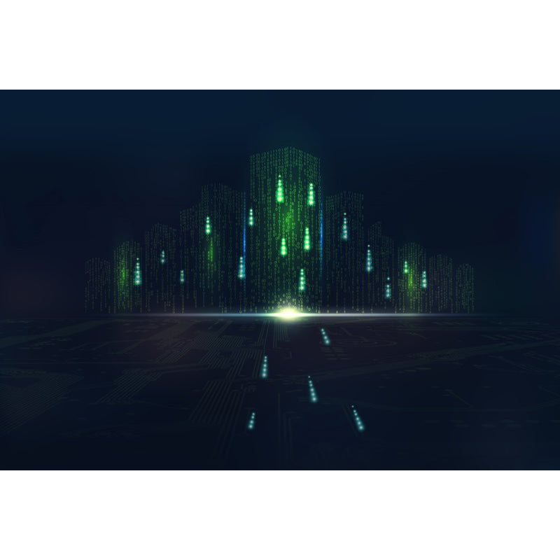 Contemporary City Building Mural Soft Color Stain-Proofing Wall Art for Dining Room Clearhalo 'Wall Decor' 'Wall Mural' 1864224