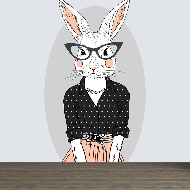 Illustration Animal Portrait Mural Wallpaper Large Wall Art for Boys Bedroom, Custom Print Clearhalo 'Wall Decor' 'Wall Mural' 1864252