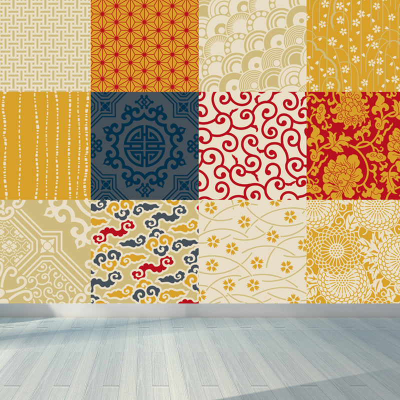 House Decor Paisley Print Mural Decal Customized Modern Wall Covering for Living Room Clearhalo 'Wall Decor' 'Wall Mural' 1864287