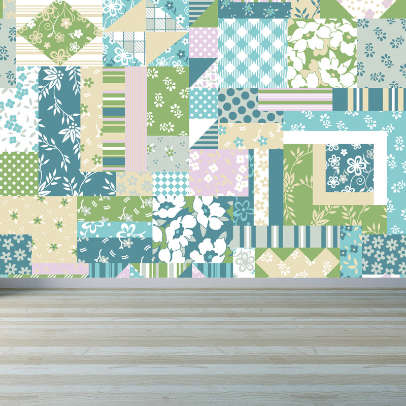 House Decor Paisley Print Mural Decal Customized Modern Wall Covering for Living Room Clearhalo 'Wall Decor' 'Wall Mural' 1864297