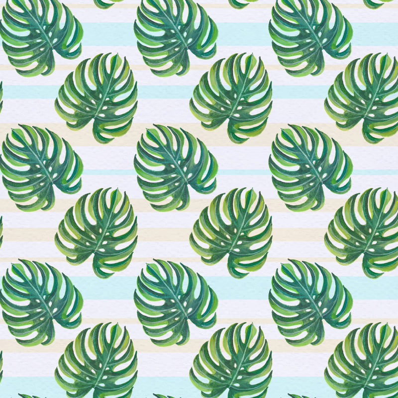 Stain-Proof Leaves Print Mural Tropical Non-Woven Wall Art, Custom Size Available Clearhalo 'Wall Decor' 'Wall Mural' 1864334