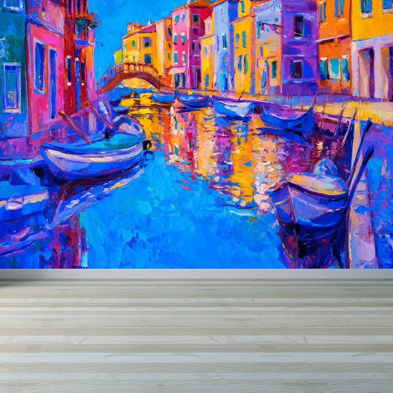 Magical Paint from Life Mural Wallpaper Pastel Color Classic Wall Covering for Bedroom Clearhalo 'Wall Decor' 'Wall Mural' 1864337