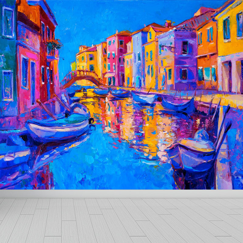 Magical Paint from Life Mural Wallpaper Pastel Color Classic Wall Covering for Bedroom Clearhalo 'Wall Decor' 'Wall Mural' 1864338