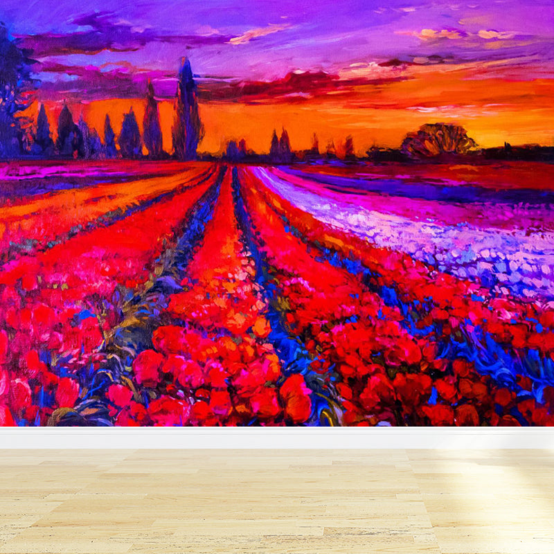 Magical Paint from Life Mural Wallpaper Pastel Color Classic Wall Covering for Bedroom Clearhalo 'Wall Decor' 'Wall Mural' 1864342