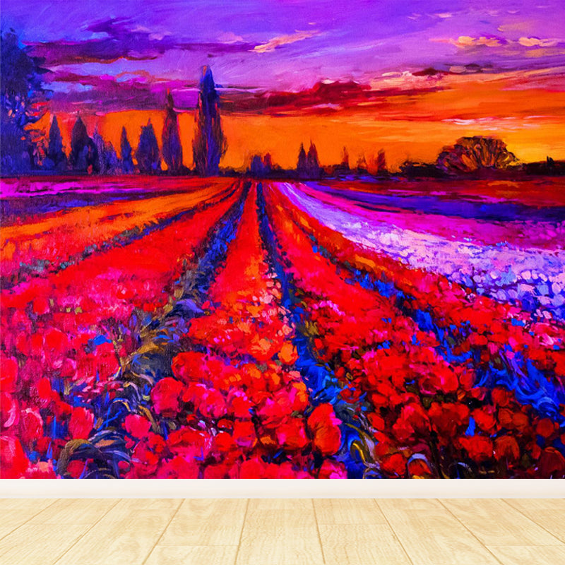 Magical Paint from Life Mural Wallpaper Pastel Color Classic Wall Covering for Bedroom Clearhalo 'Wall Decor' 'Wall Mural' 1864343