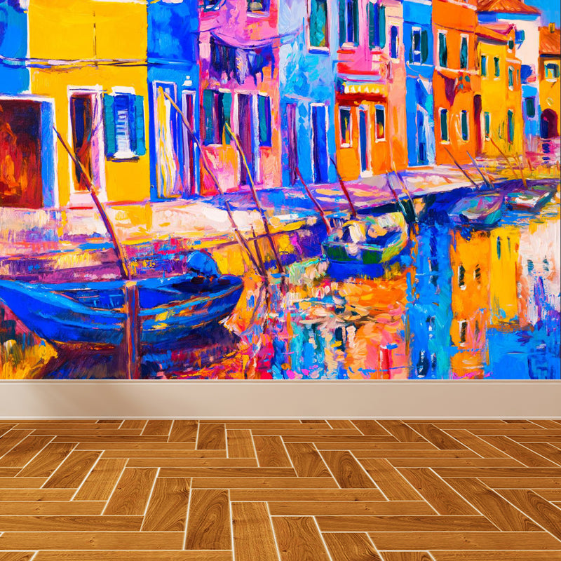 Magical Paint from Life Mural Wallpaper Pastel Color Classic Wall Covering for Bedroom Brown Clearhalo 'Wall Decor' 'Wall Mural' 1864351