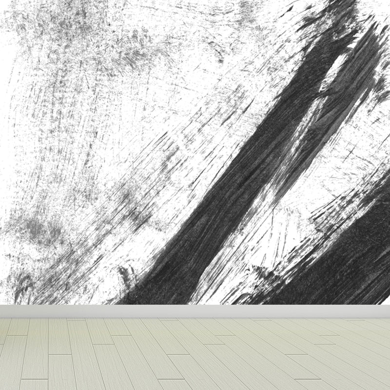 Non-Woven Decorative Wall Mural Modern Brush Stroke Pattern Wall Covering for Living Room Clearhalo 'Wall Decor' 'Wall Mural' 1864417