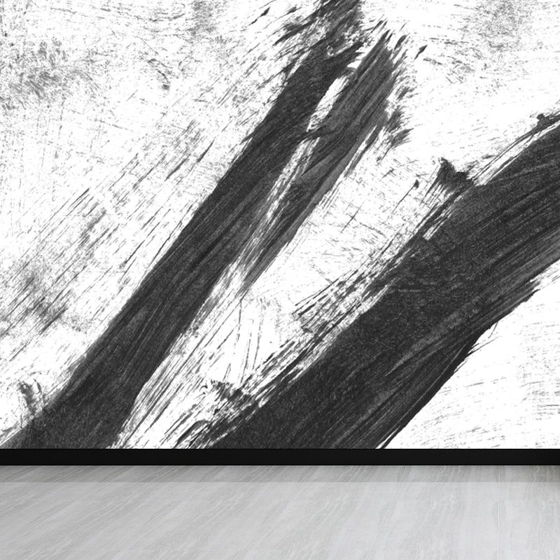 Non-Woven Decorative Wall Mural Modern Brush Stroke Pattern Wall Covering for Living Room Clearhalo 'Wall Decor' 'Wall Mural' 1864418