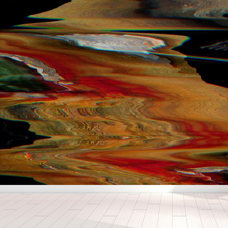 Pastel Color Abstract Mural Wallpaper Illustration Contemporary Stain-Proof Wall Art Clearhalo 'Wall Decor' 'Wall Mural' 1864468