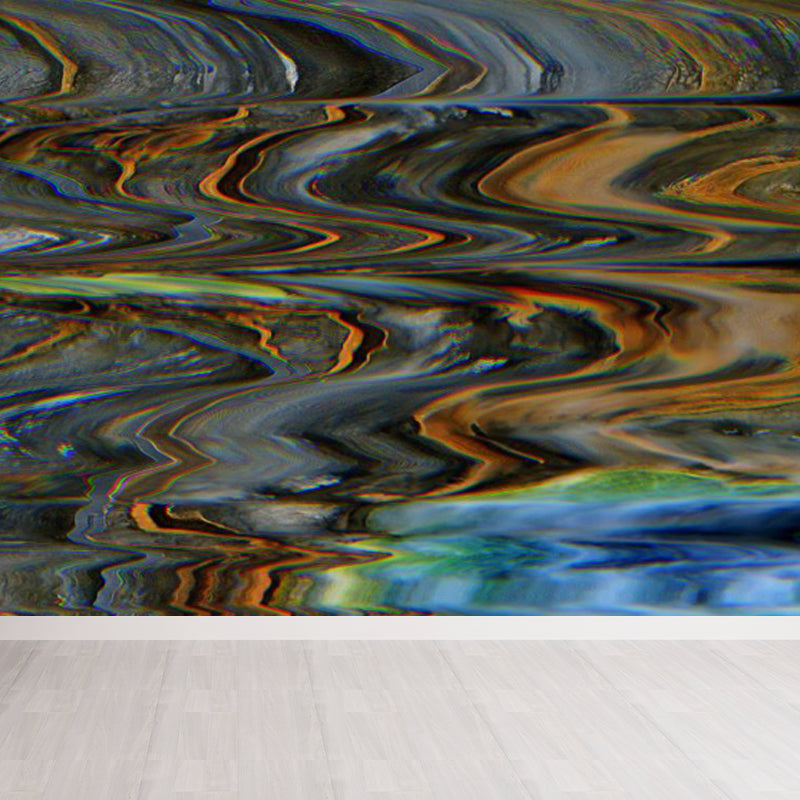 Pastel Color Abstract Mural Wallpaper Illustration Contemporary Stain-Proof Wall Art Clearhalo 'Wall Decor' 'Wall Mural' 1864472