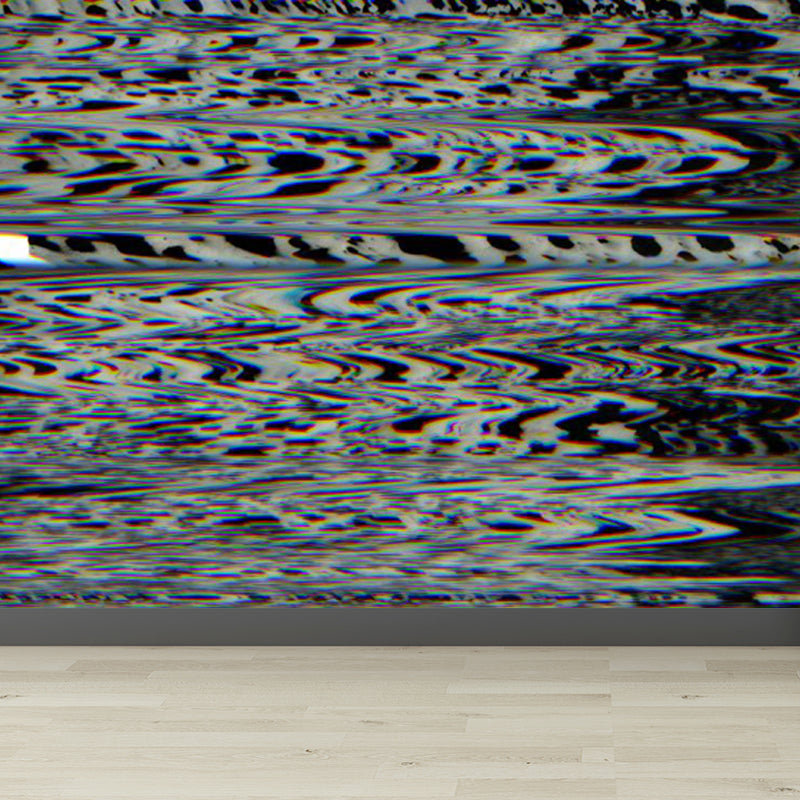 Pastel Color Abstract Mural Wallpaper Illustration Contemporary Stain-Proof Wall Art Grey Clearhalo 'Wall Decor' 'Wall Mural' 1864481