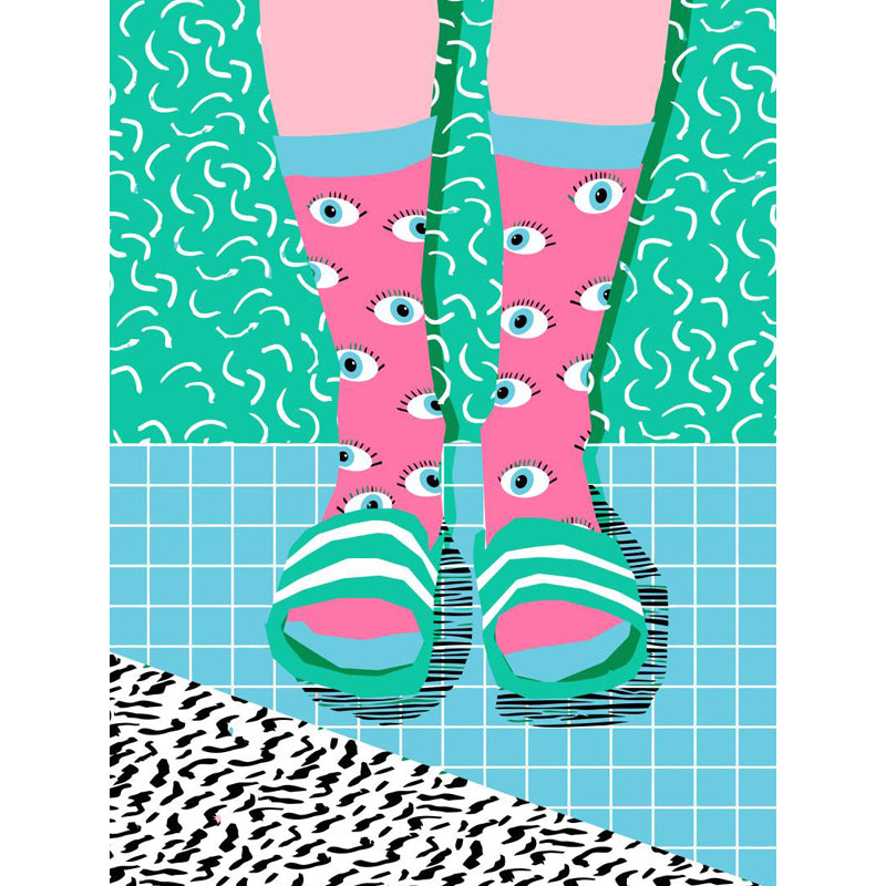 Full Size Illustration Modern Mural Wallpaper with Fashionable Shoes Graphic in Light Color Clearhalo 'Wall Decor' 'Wall Mural' 1864494