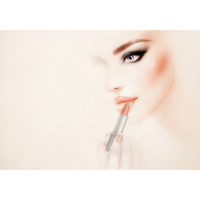 Fashion Maid Wall Mural for Dining Room Illustration Wall Covering, Custom Printed Clearhalo 'Wall Decor' 'Wall Mural' 1864574