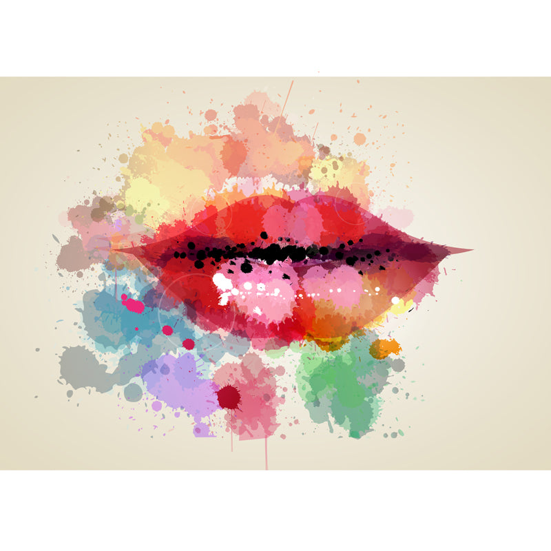 Fashion Maid Wall Mural for Dining Room Illustration Wall Covering, Custom Printed Clearhalo 'Wall Decor' 'Wall Mural' 1864584