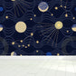 Light Color Outer Space Mural Decal Stain-Proof Contemporary Interior Room Wall Decor Dark Blue Clearhalo 'Wall Decor' 'Wall Mural' 1864601