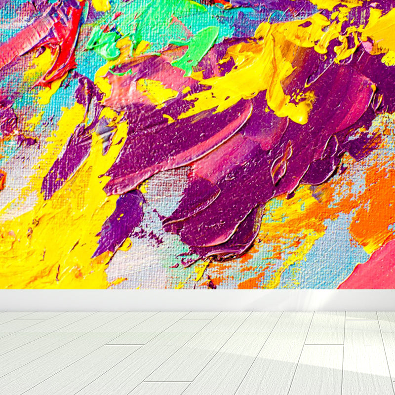 Pastel Color Art Pattern Mural Decal for Decoration Classic Living Room Wall Decor Yellow Clearhalo 'Wall Decor' 'Wall Mural' 1864611