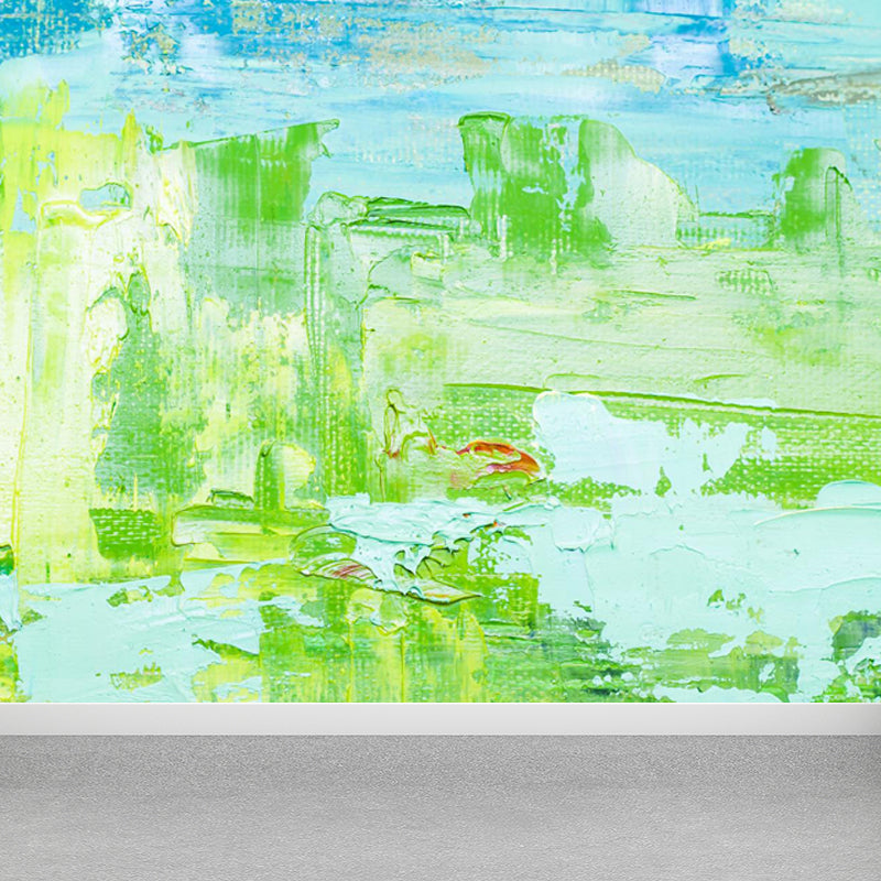 Pastel Color Art Pattern Mural Decal for Decoration Classic Living Room Wall Decor Light Green Clearhalo 'Wall Decor' 'Wall Mural' 1864621