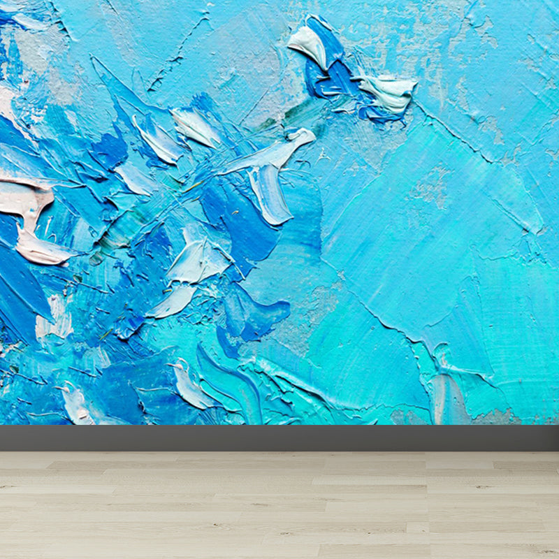 Non-Woven Decorative Wall Mural Classic Abstract Pattern Wall Covering, Custom Printed Blue Clearhalo 'Wall Decor' 'Wall Mural' 1864671