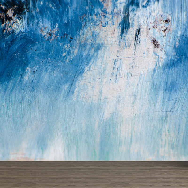 Non-Woven Decorative Wall Mural Classic Abstract Pattern Wall Covering, Custom Printed Dark Blue Clearhalo 'Wall Decor' 'Wall Mural' 1864676