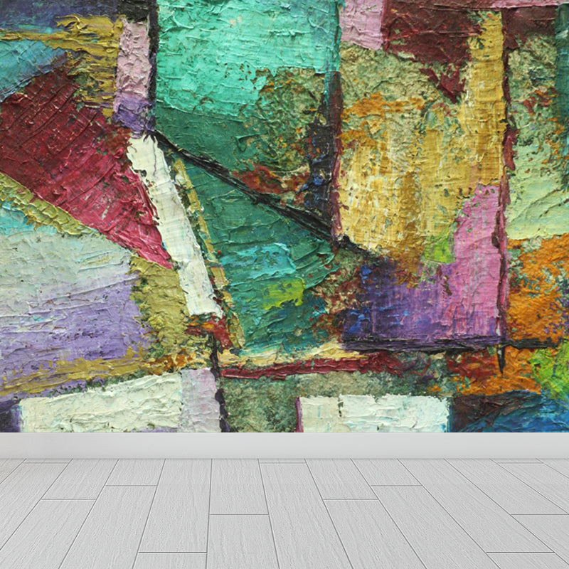 Non-Woven Decorative Wall Mural Classic Abstract Pattern Wall Covering, Custom Printed Green Clearhalo 'Wall Decor' 'Wall Mural' 1864681