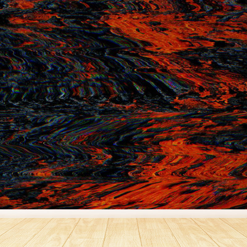 Big Abstract Pattern Mural Wallpaper Decorative Contemporary Dining Room Wall Art Red Clearhalo 'Wall Decor' 'Wall Mural' 1864686