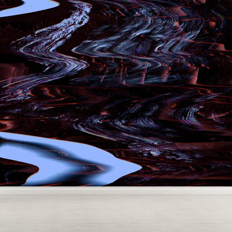 Big Abstract Pattern Mural Wallpaper Decorative Contemporary Dining Room Wall Art Purple Clearhalo 'Wall Decor' 'Wall Mural' 1864696