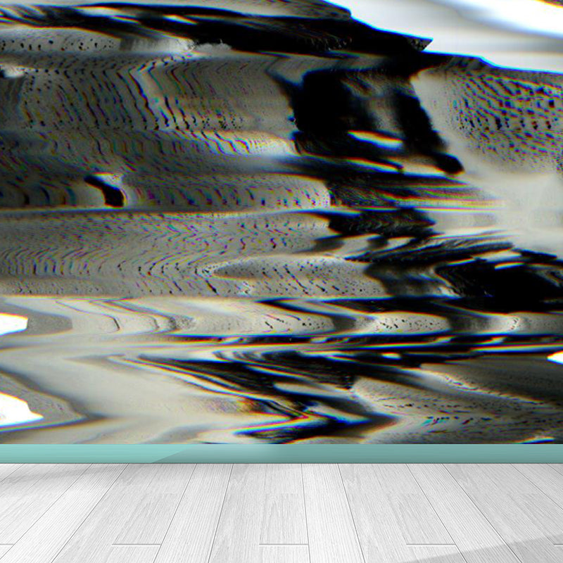 Big Abstract Pattern Mural Wallpaper Decorative Contemporary Dining Room Wall Art Grey Clearhalo 'Wall Decor' 'Wall Mural' 1864701