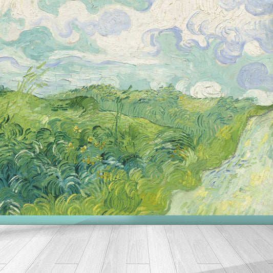 Classic Oiling Painting Wall Mural Pastel Color Decorative Wall Art for Living Room