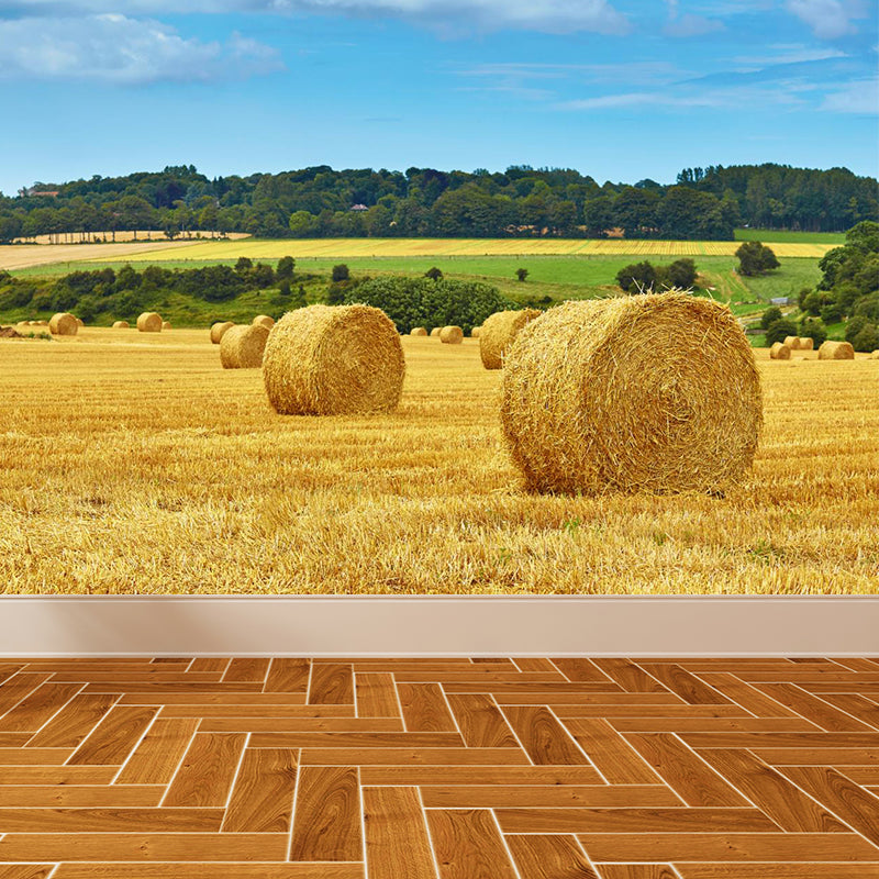 Huge Stalk Stubble Mural Decal Living Room Nature Scenery Wall Covering in Light Color, Waterproof Clearhalo 'Wall Decor' 'Wall Mural' 1864742