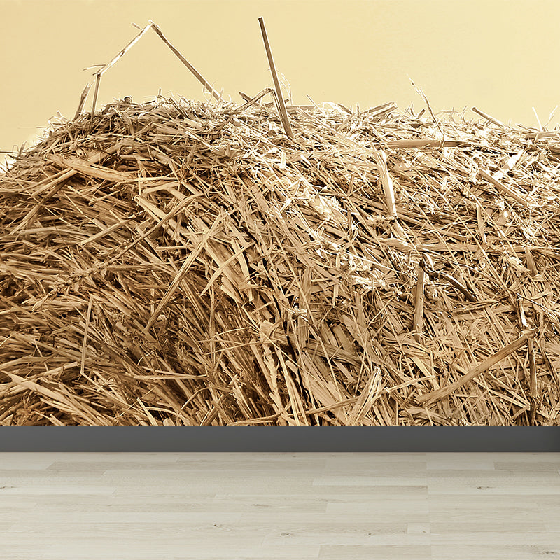 Huge Stalk Stubble Mural Decal Living Room Nature Scenery Wall Covering in Light Color, Waterproof Clearhalo 'Wall Decor' 'Wall Mural' 1864752