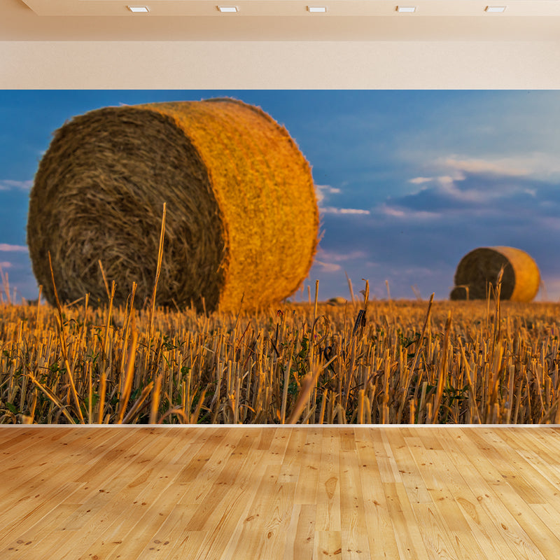 Huge Stalk Stubble Mural Decal Living Room Nature Scenery Wall Covering in Light Color, Waterproof Clearhalo 'Wall Decor' 'Wall Mural' 1864757