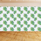 Tropical Leaves Pattern Wall Mural Non-Woven Textured Stain-Proof Soft Color Wall Art for Bedroom Clearhalo 'Wall Decor' 'Wall Mural' 1864867