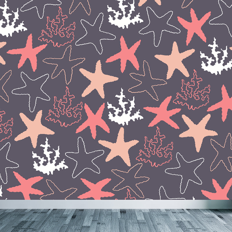 Kids Camping Patterned Mural Decal Soft Color Waterproofing Wall Art for Bedroom Clearhalo 'Wall Decor' 'Wall Mural' 1864908