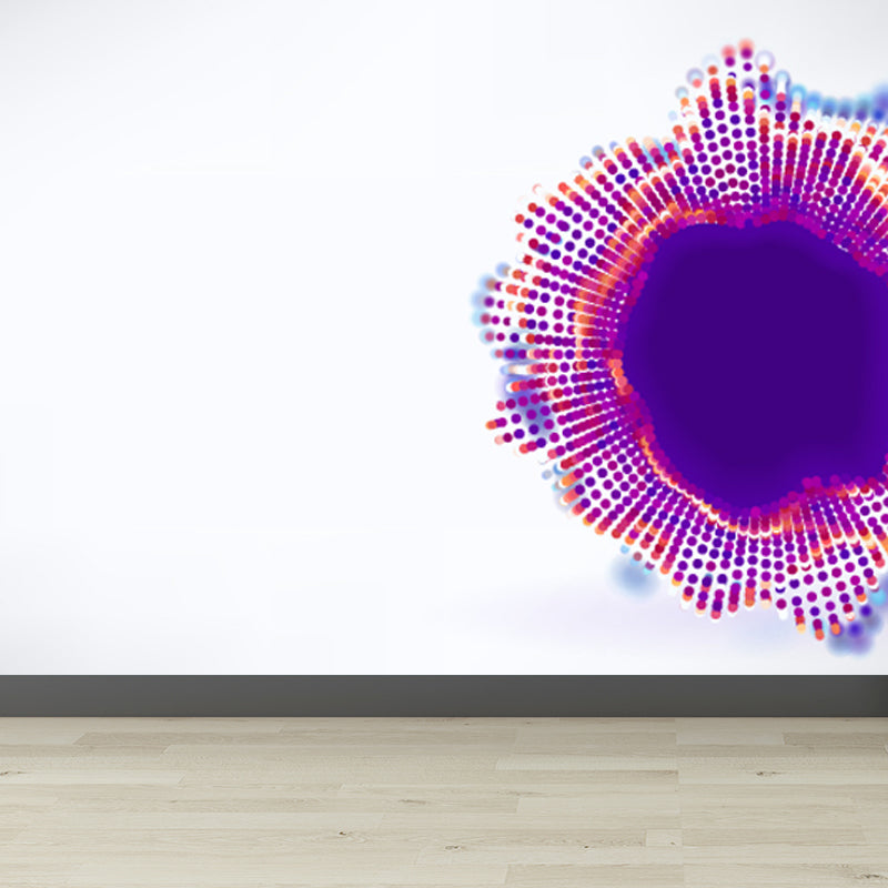 Moisture Resistant Abstract Mural Decal Modern Non-Woven Material Wall Covering, Custom Print White Clearhalo 'Wall Decor' 'Wall Mural' 1864911