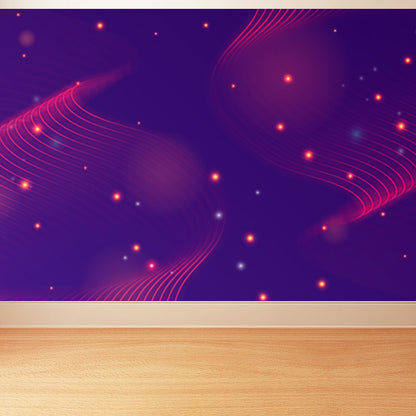 Moisture Resistant Abstract Mural Decal Modern Non-Woven Material Wall Covering, Custom Print Red Clearhalo 'Wall Decor' 'Wall Mural' 1864921