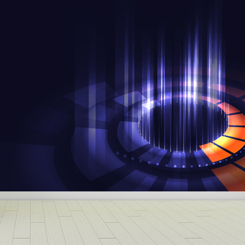 Moisture Resistant Abstract Mural Decal Modern Non-Woven Material Wall Covering, Custom Print Purple Clearhalo 'Wall Decor' 'Wall Mural' 1864926