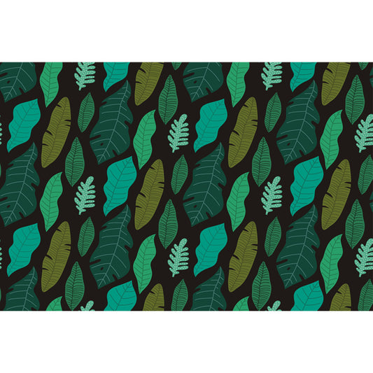 Leaves Print Mural Decals Tropical Non-Woven Textured Wall Covering in Pastel Color Clearhalo 'Wall Decor' 'Wall Mural' 1864939