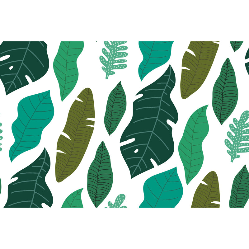 Leaves Print Mural Decals Tropical Non-Woven Textured Wall Covering in Pastel Color Clearhalo 'Wall Decor' 'Wall Mural' 1864959