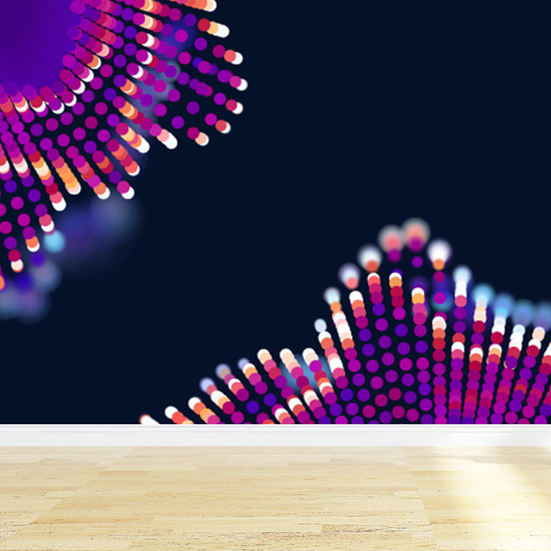 Science Fiction Halo Mural Wallpaper Dark Color House Interior Wall Art, Made to Measure Purple Clearhalo 'Wall Decor' 'Wall Mural' 1864992