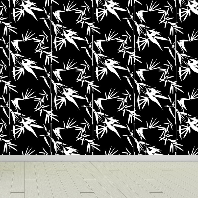 Botanical Print Mural Decal Tropical Non-Woven Textured Wall Covering in Soft Color Clearhalo 'Wall Decor' 'Wall Mural' 1865023