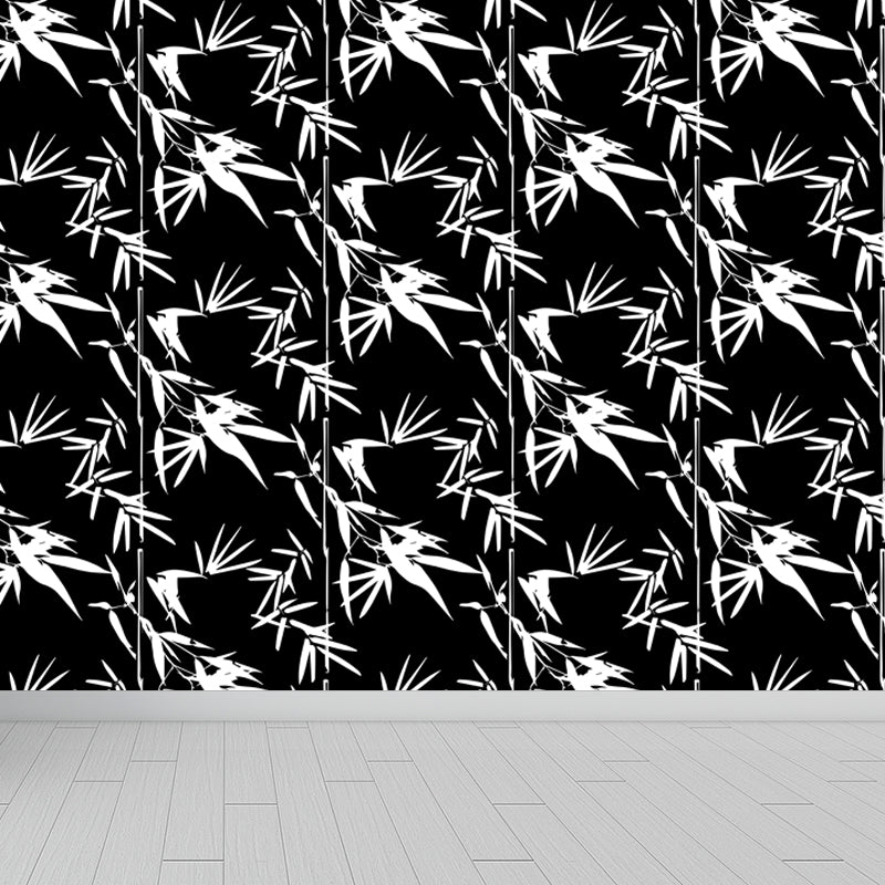 Botanical Print Mural Decal Tropical Non-Woven Textured Wall Covering in Soft Color Clearhalo 'Wall Decor' 'Wall Mural' 1865024