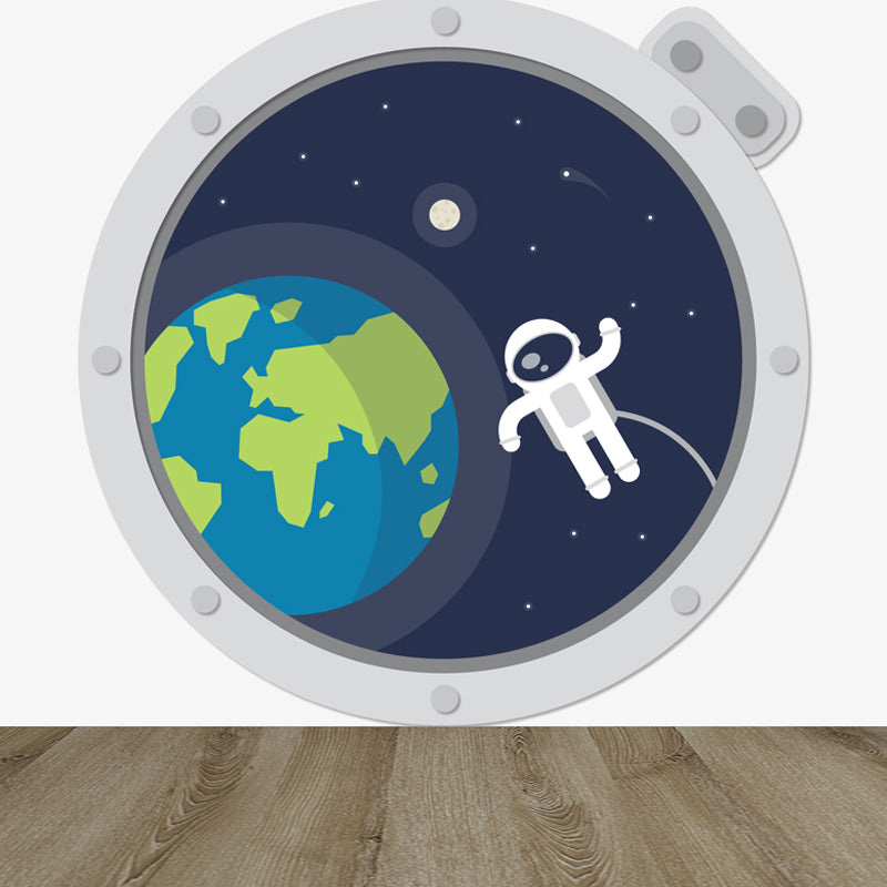 Light Color Outer Space Mural Decal Stain Resistant Children's Art Bedroom Wall Decor Clearhalo 'Wall Decor' 'Wall Mural' 1865034