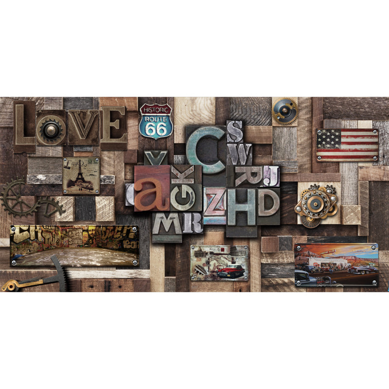 Metal Factory Equipment Mural Wallpaper Cyberpunk Non-Woven Wall Covering for Home Clearhalo 'Wall Decor' 'Wall Mural' 1865075